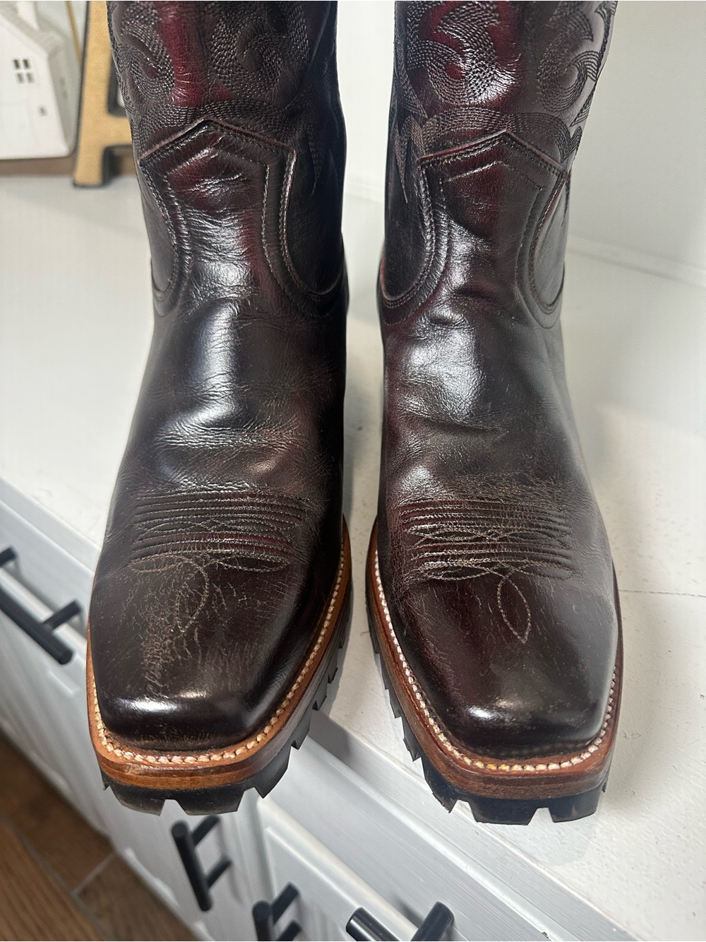Moonshine Spirit Brad Paisley Cowboy Boots Mens 11D Brown Burgundy Western - Picture 3 of 9